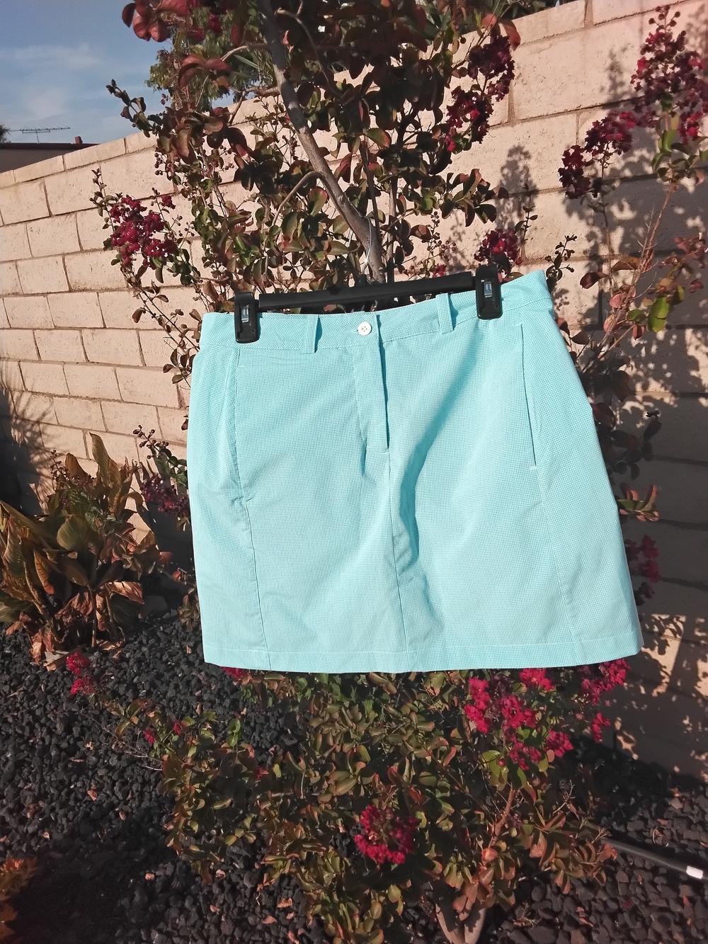MAGGIE LANE Blue /White Mini Check Gopf Skort Size 8